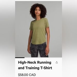 Lululemon NWT Atletica High-Neck Running & Training T-Shirt Size 6